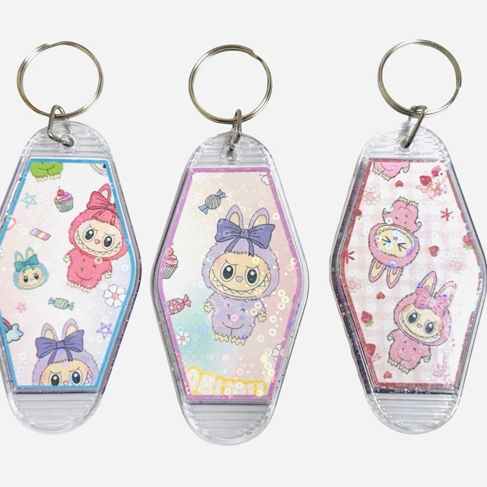 Art Labubu Keychains - Multicolor